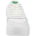 thumbnail image 2 of Sam Edelman Blaine White/Botanical Green Lace Up Rounded Toe Chunky Sneakers (White/Botanical Green, 10.5), 2 of 6