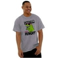 thumbnail image 3 of Caution Cool Dinosaur Always Hungry Men's Graphic T Shirt Tees Brisco Brands S, 3 of 5