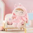 thumbnail image 3 of Gloveleya Soft Pink Rabbit Doll Baby Girl Gifts Long Ear Bunny Costume Plush Dolls Plush Figure Toy 12 inches, 3 of 13