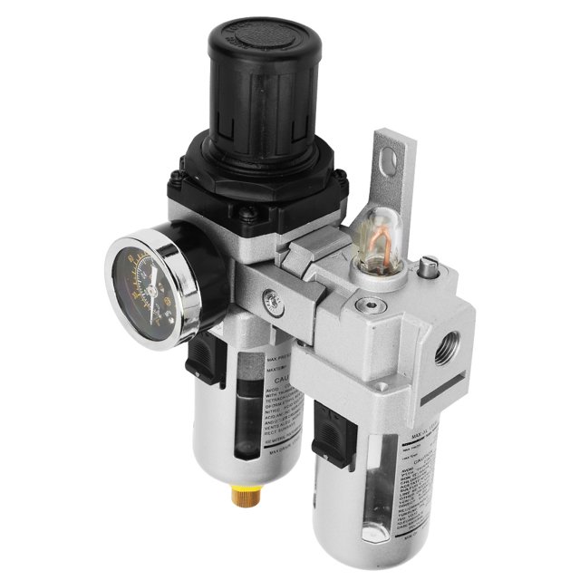Regulador De Filtro De Aire, Fácil Instalación AC3010-02 G1/4 Filtro De Compresor De Pérdida De Presión Pequeña Para Kit De Herramientas De Regulador De Agua De Aceite Para YLSHRF Air Filter Regulator