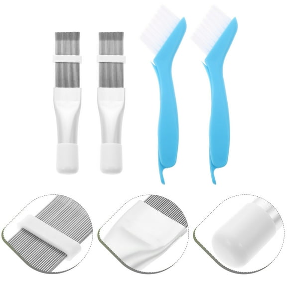 SHINYPASING 1Set Evaporator Coil Cleaning Brush Plastic Radiator Fin Cleaner Blue for Air Conditioner Coil