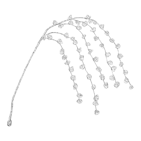 Crystal Christmas Tree Picks with Icicle Drop Bead Design, 1 Pack, Clear and Silver, for Holiday Tree and Table Centerpiece, Decoration