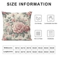 thumbnail image 5 of GOSMITH  Floral Throw Pillow Cover,Flowers and Leaves Pink Watercolor Floral Blossom Flower Rose Spring Decorative Pillow Cases Square Cushion Covers for Home Sofa Couch, 5 of 5