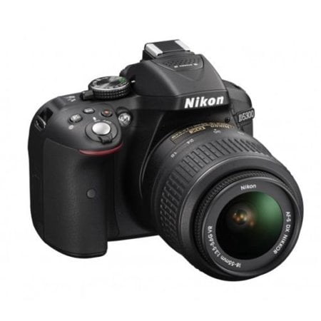 Nikon D5300 24.2 MP SLR Camera with Nikkor AF-S 18-55mm f/3.5-5.6G AF-S DX VR Lens (Black)