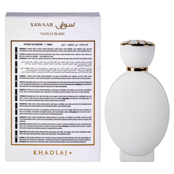 Khadlaj Sawaar Vanille Blanc Extrait de Parfum 100 ml | Walmart en