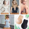 thumbnail image 6 of Adhesive Bra, Breast Lift Strapless Backless Bra Nippless Covers Push Up Self Invisible Sticky Bra for Women (2 Pairs), 6 of 6