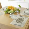 thumbnail image 4 of Ambesonne Compass Place Mats Set of 4, Sun Motifs Sepia, Standard Size, Olive Green Beige, 4 of 6