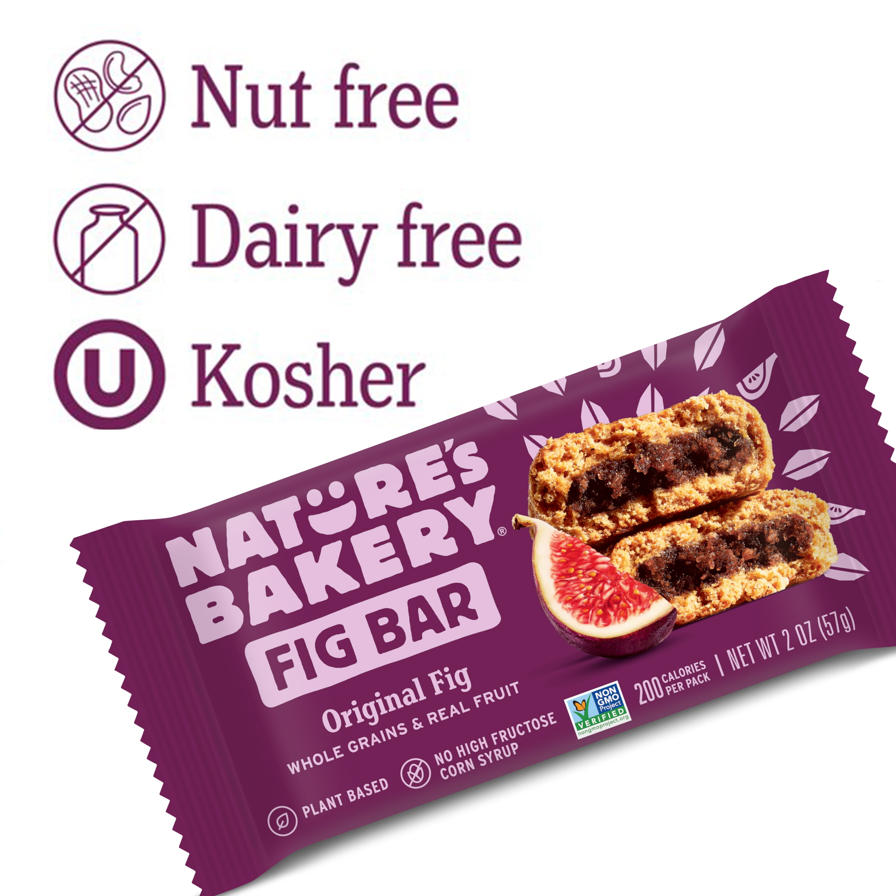 (5 pack) Nature's Bakery Original Fig Bars, 10 Twin packs, 2 oz Soft Baked Snack Bars