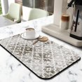 thumbnail image 3 of Grey Checkered Dish Mat Absorbing Drying Mat for Kitchen Counter Collapsible Bar Mats for Kitchen Countertops (19.5x12in,Set Of 2), 3 of 7