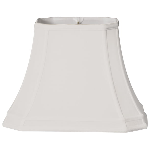 Royal Designs 16" Rectangle Cut Corner Gallery Lamp Shade White
