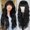 Black, variant on Gradient Color Wig Women - Dark Roots 26 Inch Long Wavy Curly Synthetic Heat Fiber Wig with Bangs Adjustable Breathable Cap Hairpiece for Daily Party Halloween Cosplay Synthetic Wig Wavy Wig