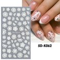 thumbnail image 1 of Pegatinas de flores acrílicas 5D, suministros para decoración de uñas, deslizador de uñas con encaje Floral rosa y blanco degradado, láminas de decoración para manicura de verano, STZ-5D43 Tan Jianjun unisex, 1 of 2