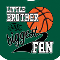 thumbnail image 4 of Inktastic Little Brother and Biggest Fan Basketball Player Boys Baby Bib, 4 of 4