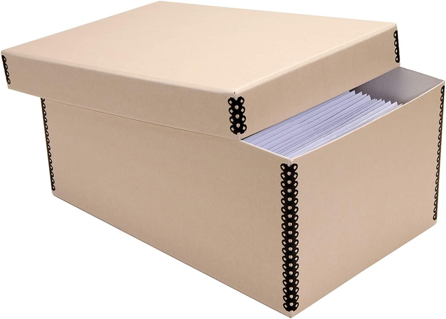 4"x6"x12" Ligninfree Acidfree Unbuffered Tan Archival Storage Boxes, Photo/ Box with Removable