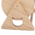 thumbnail image 6 of Pefilos 11" Wood Cat Scratching Post, 360-Degree Rotating Cat Scratch Wheel, Cat Scratcher Toy with Bells for Indoor Cats and Kittens, Beige, 6 of 10