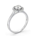 thumbnail image 2 of Meryn Jewel Brilliant 2 Ct Round Cut Diamond Ring - 14K White Gold Plated Solitaire Halo Ring - Ever & Ever Halo Style Bridal Rings for Women's - Proposal Ring Gift, 2 of 3