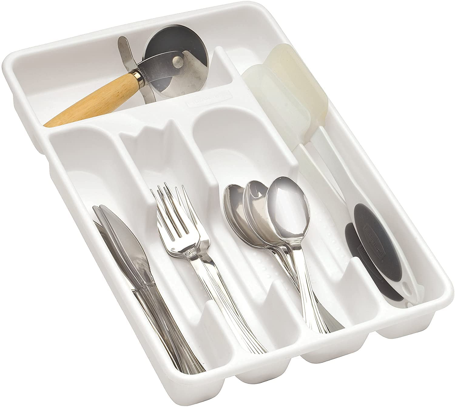 White Rubbermaid Cutlery Tray Large 