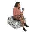 thumbnail image 2 of Floral Rectangle Pouf, Botanical Petals Field Foliage Branches Flowers Fern Flourishing Nature Motif Design, Foot Stool for Living Room Office Ottoman with Cover, 25", Multicolor, by Ambesonne, 2 of 4