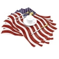 thumbnail image 2 of XMXT 1 Pcs Woven Placemats, Dancing American Flag Print Stain Resistant Anti-Skid Placemat for Kitchen Table, 12 x 18 inches, 2 of 6