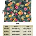 thumbnail image 3 of Palm Leaves Hibiscus Flowers Hawaii Throw Blanket Ultra Soft Warm All Season Tropical Pineapples Fruit Decorative Fleece Blankets for Bed Chair Car Sofa Couch Bedroom 60"X50", 3 of 6