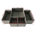 thumbnail image 2 of Sodynee Foldable Cloth Storage Box Closet Dresser Drawer Organizer Cube Basket Bins Containers Divider with Drawers for Underwear, Bras, Socks, Ties, Scarves, 6 Pack, Stripe, 2 of 3