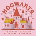 thumbnail image 2 of Girl's Harry Potter Cute Starry Hogwarts  Graphic Tee Light Pink Small, 2 of 4