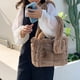 thumbnail image 3 of Bolso Mano Peludo Informal Nube Con Clip Felpa Suave Y Lindo Cruzado Un Hombro para Mujer (marrón), 3 of 9