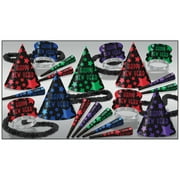 Beistle New Years Eve Multi-Color Gem Star Party Kit for 10 People