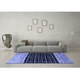 thumbnail image 3 of Ahgly Company Indoor Rectangle Abstract Blue Modern Area Rugs, 7' x 9', 3 of 4