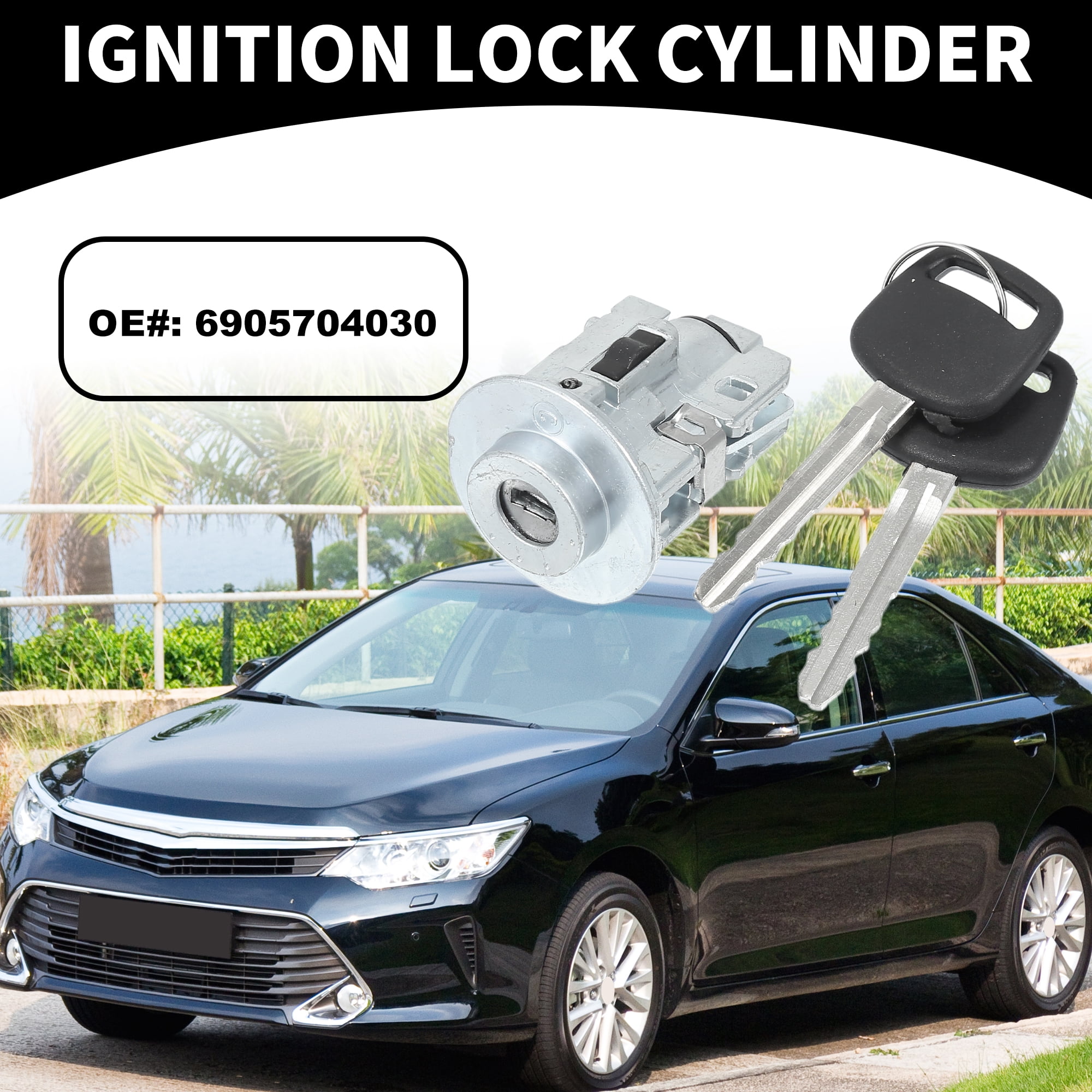 Unique Bargains Ignition Lock Cylinder W/ Keys No.6905704030 - Car Ignition Switch Lock