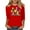 Red-Blouses, variant on Jsaierl Women's Mardi Gras Shirts Funny Carnival Themed Mask Print Tees Trendy 3/4 Sleeve T Shirts Blouses Dressy Casual Crewneck Gifts Tops
