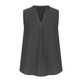 thumbnail image 6 of Mittory Women's Chiffon V Neck Sleeveless Blouse Tops Office Work Shirts, 6 of 6