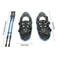 thumbnail image 5 of Youth Snowshoes Set 21-Inch, Blue Aluminum Frame with Trekking Poles, 66-154LB Load Capacity for Teens and Women, 5 of 18
