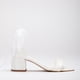 thumbnail image 1 of Athena - Tacones de bloque color marfil con lazo crema 25 CM, 1 of 8