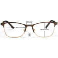 thumbnail image 7 of Tango Optics Cateye Metal Eyeglasses Frame Luxe RX Stainless Steel Jocelyn Burnell Brown For Prescription Lens -, 7 of 7