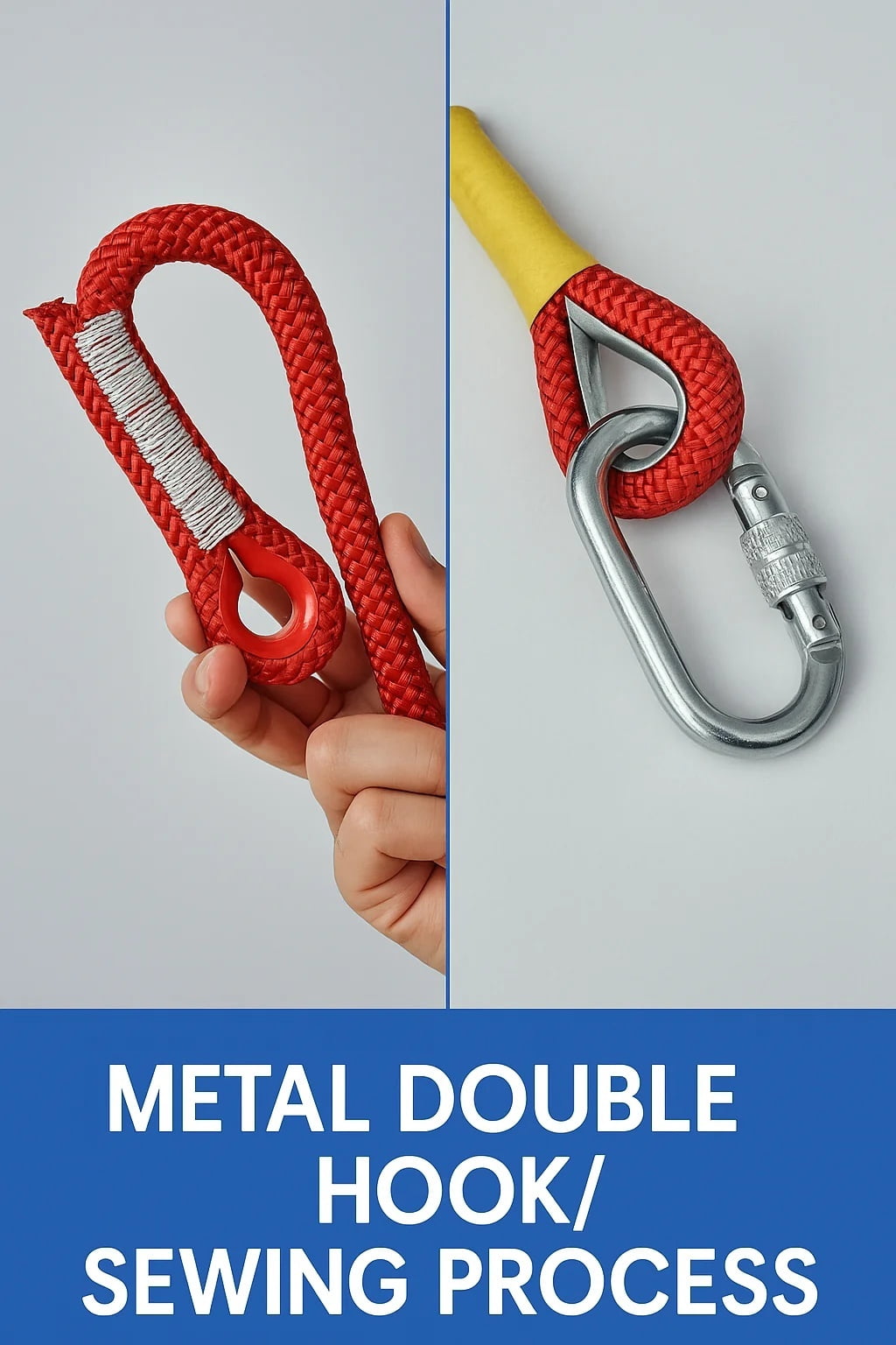 Rillbeace  Outdoor Climbing Rope 20M(64ft)Static Rock Climbing Rope for Escape Rope Ice Climbing Equipment Fire Rescue Parachute