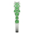 thumbnail image 4 of 0.98 ctw Wedding Band for Women - 18K White Gold Simulated Green Diamond Stackable Eternity Ring, 4 of 6