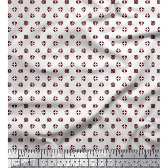 Soimoi Cotton Duck Fabric Artistic Floral Shirting Decor Fabric Printed Yard 56 Inch Wide