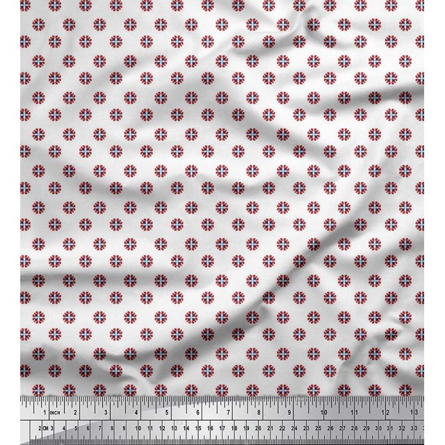 Soimoi Poly Georgette Fabric Artistic Floral Shirting Print Fabric by Yard 52 Inch Wide