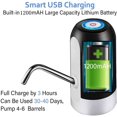 thumbnail image 3 of Water Bottle Dispenser 5 Gallon Water Bottle Pump USB Charging Automatic Drinking Water Pump Portable Electric Water Dispenser Water Bottle Switch for Universal 5 Gallon Bottle - Black, 3 of 7