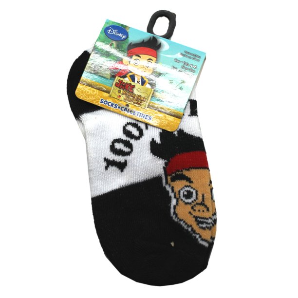 Socks Jake and the Never Land Pirates "100 Pirate" Black/White Kids