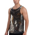 thumbnail image 2 of Pofeuu Ruins Tiger Warrior Print Men's Workout Tank Tops Sleeveless Muscle Gym Shirt Quick Dry-XX-Large, 2 of 7