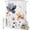White, variant on Shower Curtain Watercolor Flowers Leaf Shower Curtains for Bathroom Decor, Waterproof Polyester Shower Curtain Set with Hooks, Extra Long 72" x 78" Blue Pink Floral Plant