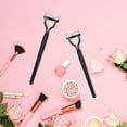 thumbnail image 4 of 2 Pcs Steel Needle Eyelash Brush Metal Eyelash Curler Eyelash Separator Semi-Curved Eyebrow Brush Grafting Implant Eyelash Combing Tool Mascara Assistant, 4 of 5