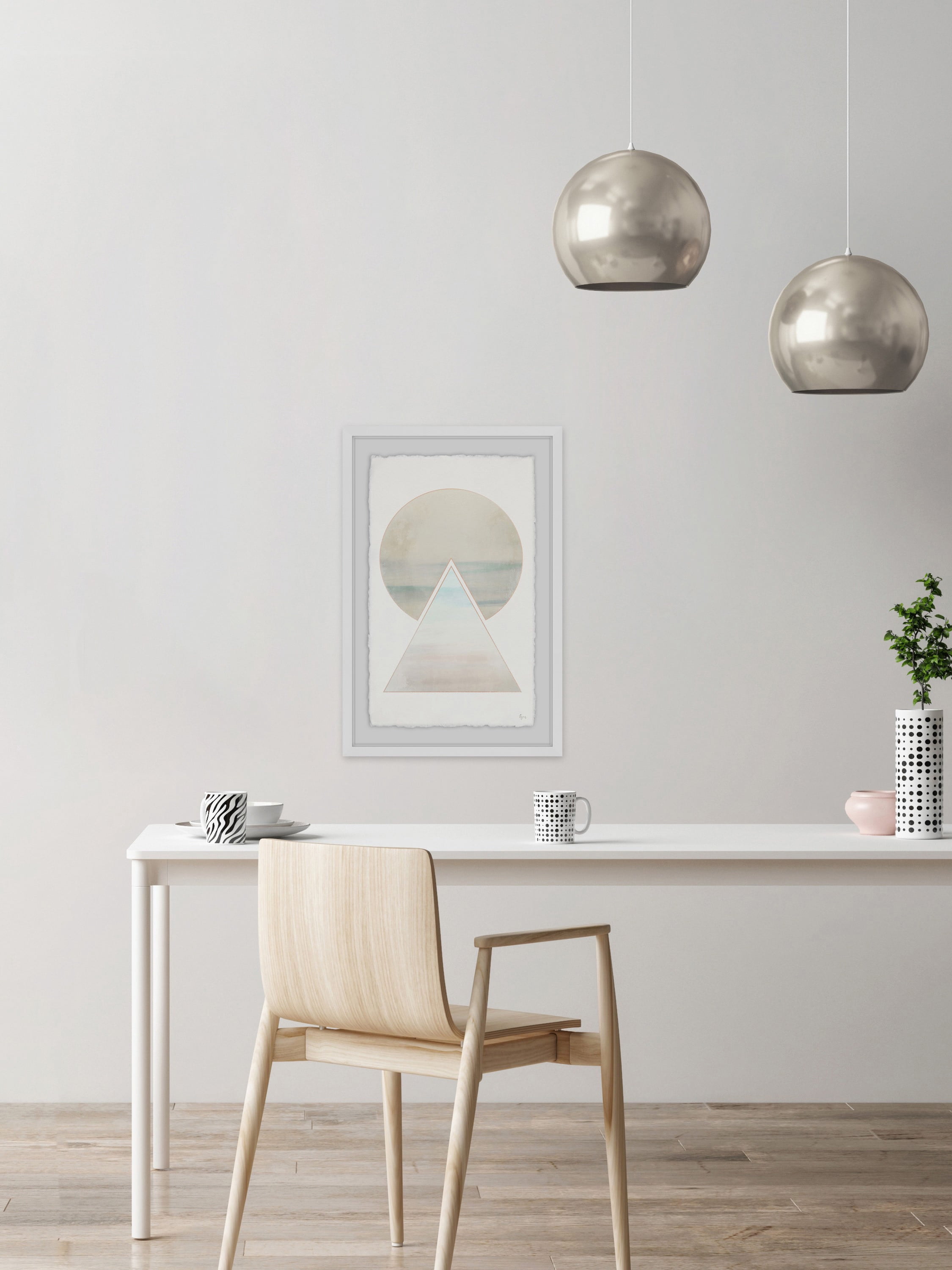 Bords Gris Framed Painting Print