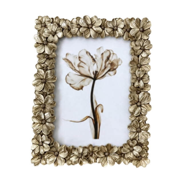 Marco de fotos antiguo, elegante y decorativo para mesa o pared, de resina ornamentada. 153 cm x 102 cm