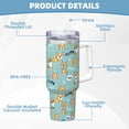 thumbnail image 5 of Pofeuu Cute Dogs Corgi Print 40oz Ice Bully With Handle And Straw Stainless Steel Vacuum Insulated Cup And 2 In 1 Straw Lid, 5 of 8