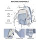thumbnail image 3 of Waterproof Campus Backpack Black Lightweight Travel Backpack Casual Backpack Laptop Backpack Men Women - B3 - Blue and White - Suitable for Lapt, 3 of 5