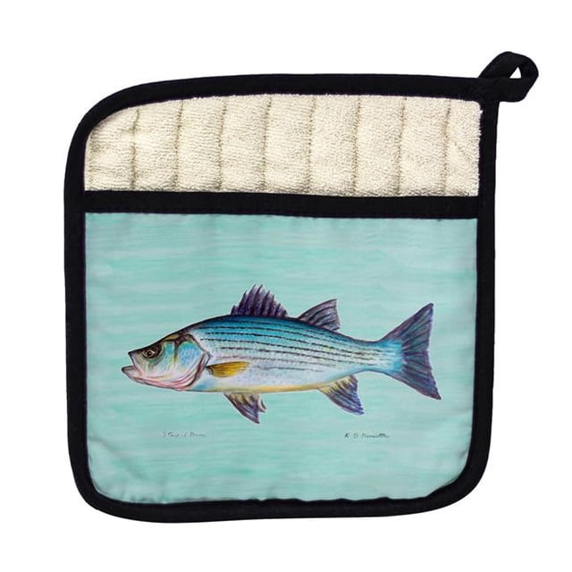 Betsy Drake PT002AC Porte-Pot Aqua Bass Rayé