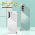 thumbnail image 3 of Para Samsung A14 A24 A34 A54 M14 M54 5G Marco De Oro De Lujo Carcasa De Revestimiento Suave Cuadrado Borde Plano Silicona Lente Protección Completa A Prueba De Golpes Moda Trasera Cubierta Del Teléfon, 3 of 4